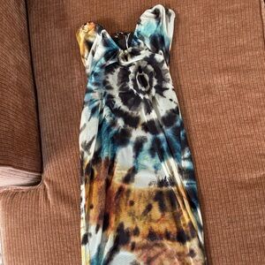 ZARA strapless animal print dress